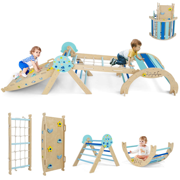 Triangle Set 8-in-1 Foldable Baby Climbing Toys Unicorn Theme
