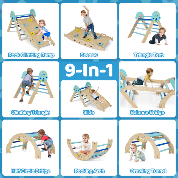 Triangle Set 8-in-1 Foldable Baby Climbing Toys Unicorn Theme