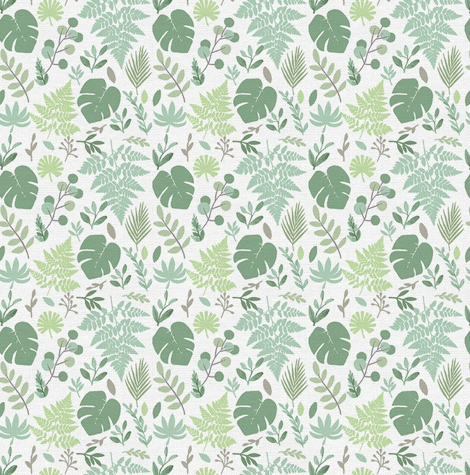 Tropical Leaves Lounger Slip Cover for baby duvet, featuring vibrant green leaf patterns on a cozy design.