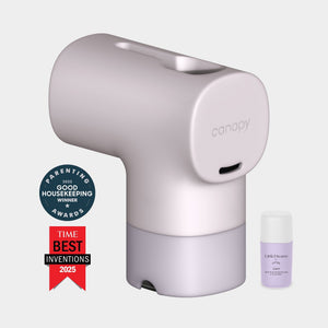 Baby bath tub filter at an angle, designed for safe and clean bathing for infants.