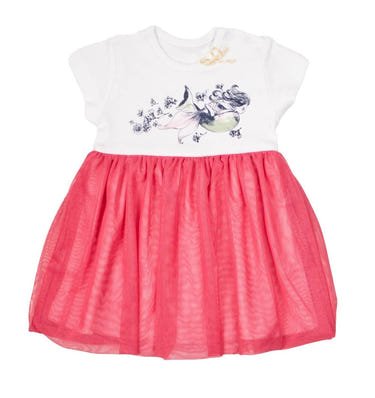Pink tulle body dress for babies, perfect for special occasions and everyday wear.