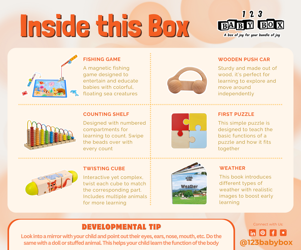 Montessori Educational Box for toddlers (25-27 months) - engaging nursery decor for early learning and play.
