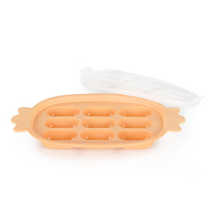 Haakaa Silicone Nibble Tray at angle 10, perfect for baby feeding and snacks, safe and easy to clean.