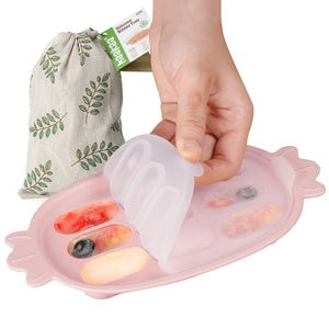 Haakaa Silicone Nibble Tray in Angle 9, perfect for feeding and snack time for babies.