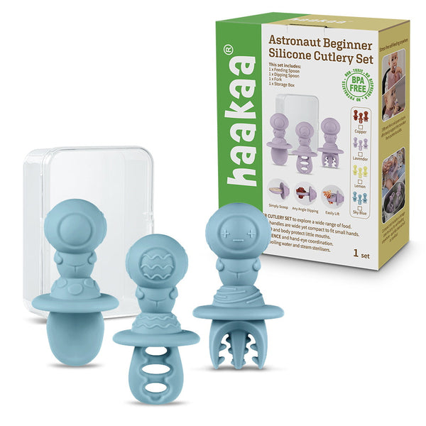 Haakaa Astronaut Beginner Silicone Cutlery Set