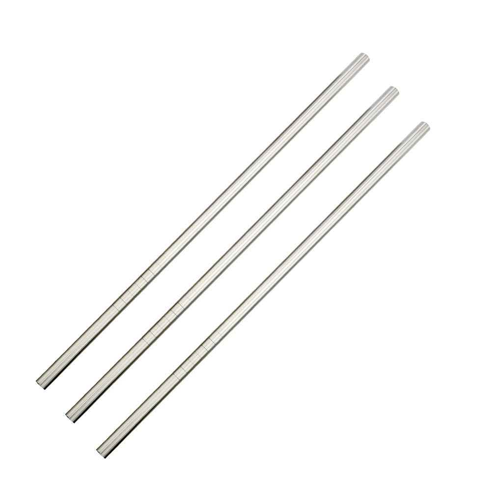 Haakaa stainless steel straws with cleaning brush, 3 pack, perfect for baby feeding utensils.