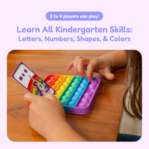 Colorful baby toy featuring Unicorns vs. Dragons, promoting health and safety for infants. Angle 4 view.