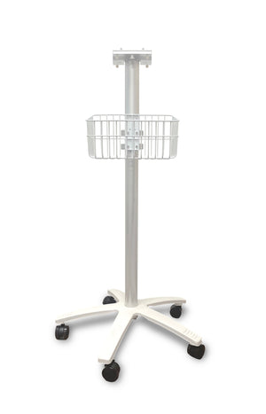 Rolling trolley stand for Unimom Opera breast pump, showcasing angle 2 view for easy mobility and convenience.