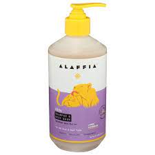 Alaffia Kids Lemon Lavender Shampoo & Body Wash 16 Fl Oz - Gentle, natural formula for babies' hair and skin care.