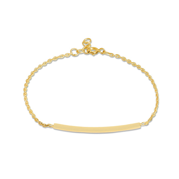 Mysha Personalized Curved Bar Pendant & Bracelet Set