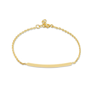 Mysha Personalized Curved Bar Bracelet