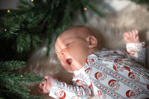Vintage Santa Bamboo Christmas Pajamas - Zippy