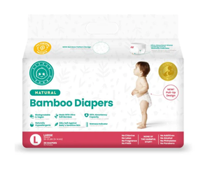 Little Toes Disposable Natural Bamboo Diapers and Pull-Ups | Go Green | 36 Pack