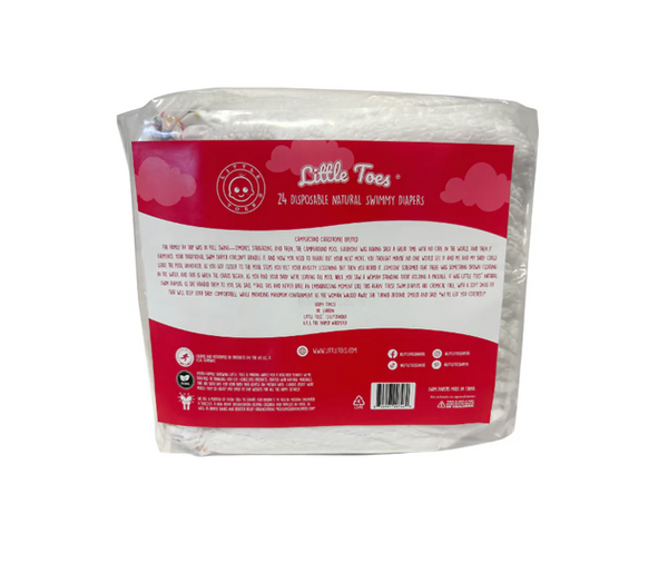 Little Toes Natural Disposable Swim Diapers - 24 Pack