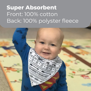 Primo Passi Bandana Bibs White Arrows 2-Pack 0-9M
