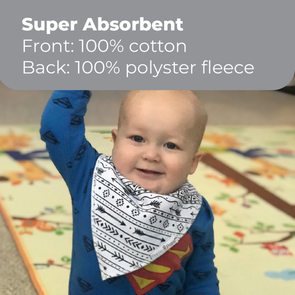 Primo Passi Bandana Bibs White Arrows 2-Pack 0-9M