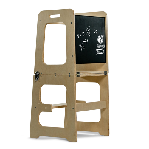 4-in-1 Kitchen Tower & Desk for babies, showcasing versatile indoor use from angle 9.