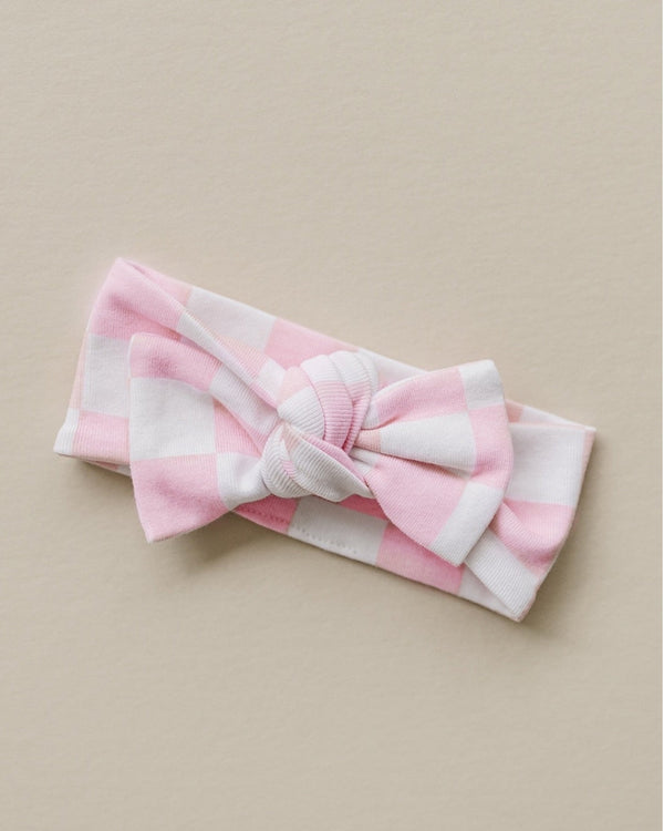 Checkered Headband | Pink