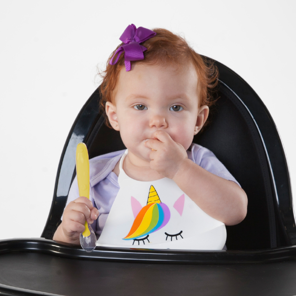 Primo Passi Silicone Spoon 4PK in Pink and Yellow