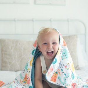 Baby & Toddler Minky Blanket - Monster Party