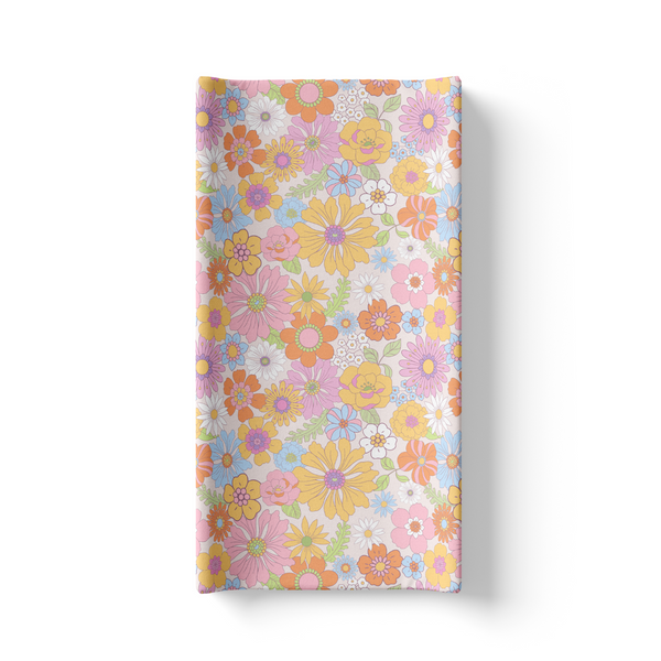 Changing Pad Cover - Retro Floral