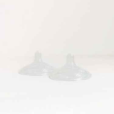 Silicone nipples for baby bottles, 2 pack, soft and durable bottle accessories for feeding.