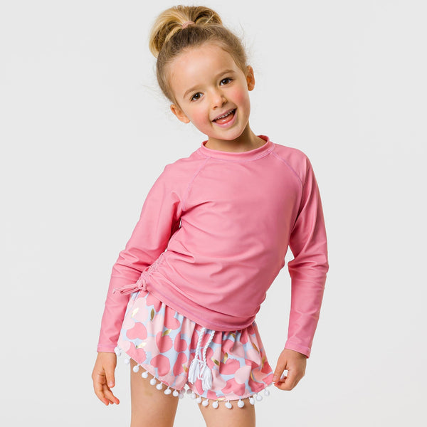 Kids LS Rash Top - Blush