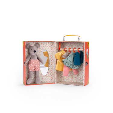 Nini Little Wardrobe Suitcase - The Big Family, colorful toy suitcase for imaginative play and organization.