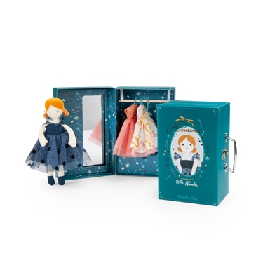 Toy suitcase for kids featuring The Evening Dresses - The Parisiennes design, perfect for imaginative play and storage.