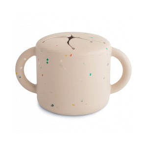 Mushie Snack Cup silicone spill-proof two handles