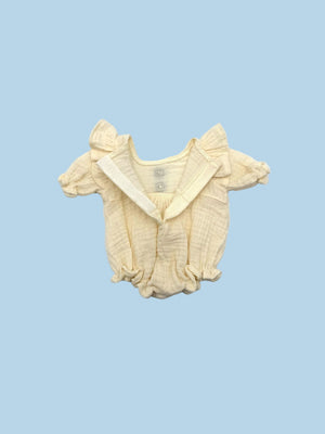 Doll Clothes | Doll Muslin Romper - Vanilla Cream (11" - 14" dolls)