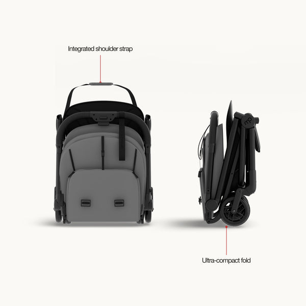 Mompush Velo Ultra-Compact Stroller Fits Overhead Bins