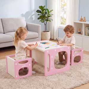 Versatile Kids Table and Chairs Set for Toddlers Ages 1-5