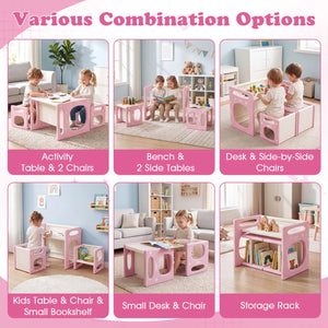 Versatile Kids Table and Chairs Set for Toddlers Ages 1-5