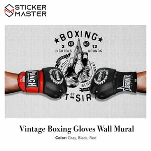 Vintage Boxing Gloves Wall Mural