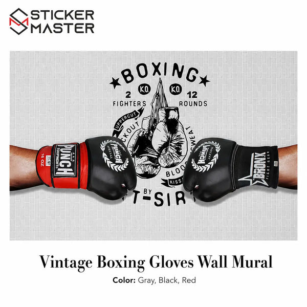 Vintage Boxing Gloves Wall Mural
