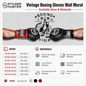 Vintage Boxing Gloves Wall Mural