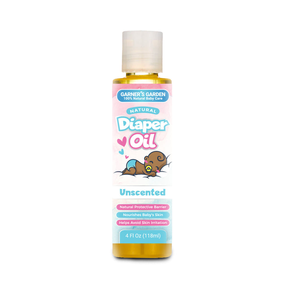 Natural diaper oil for babies, soothing and gentle care for delicate skin.