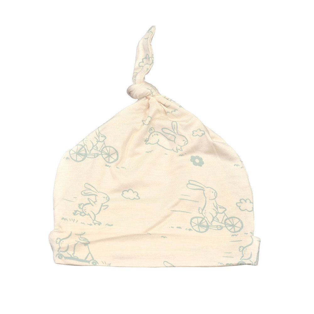 Bamboo Knot Hat (Go Go Bunny Print)