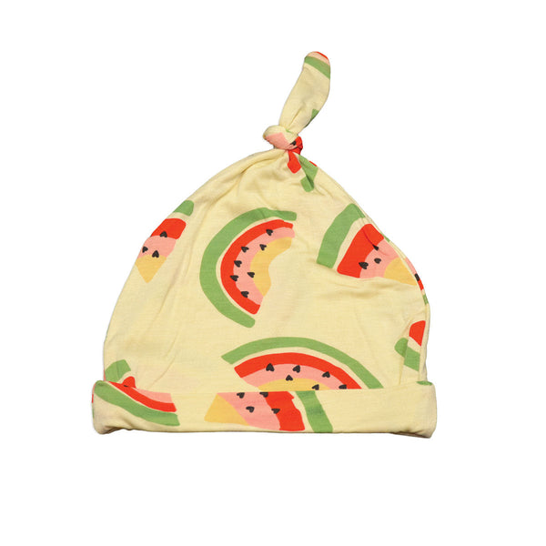 Bamboo Knot Hat (Watermelon Rainbow Print)