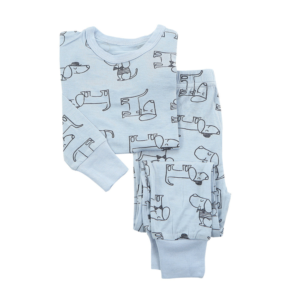 Bamboo Pajama Set - Dog Print (Periwinkle)