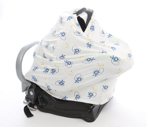 Bamboo Baby Cover & Nursing Poncho (Space Monkey Print)