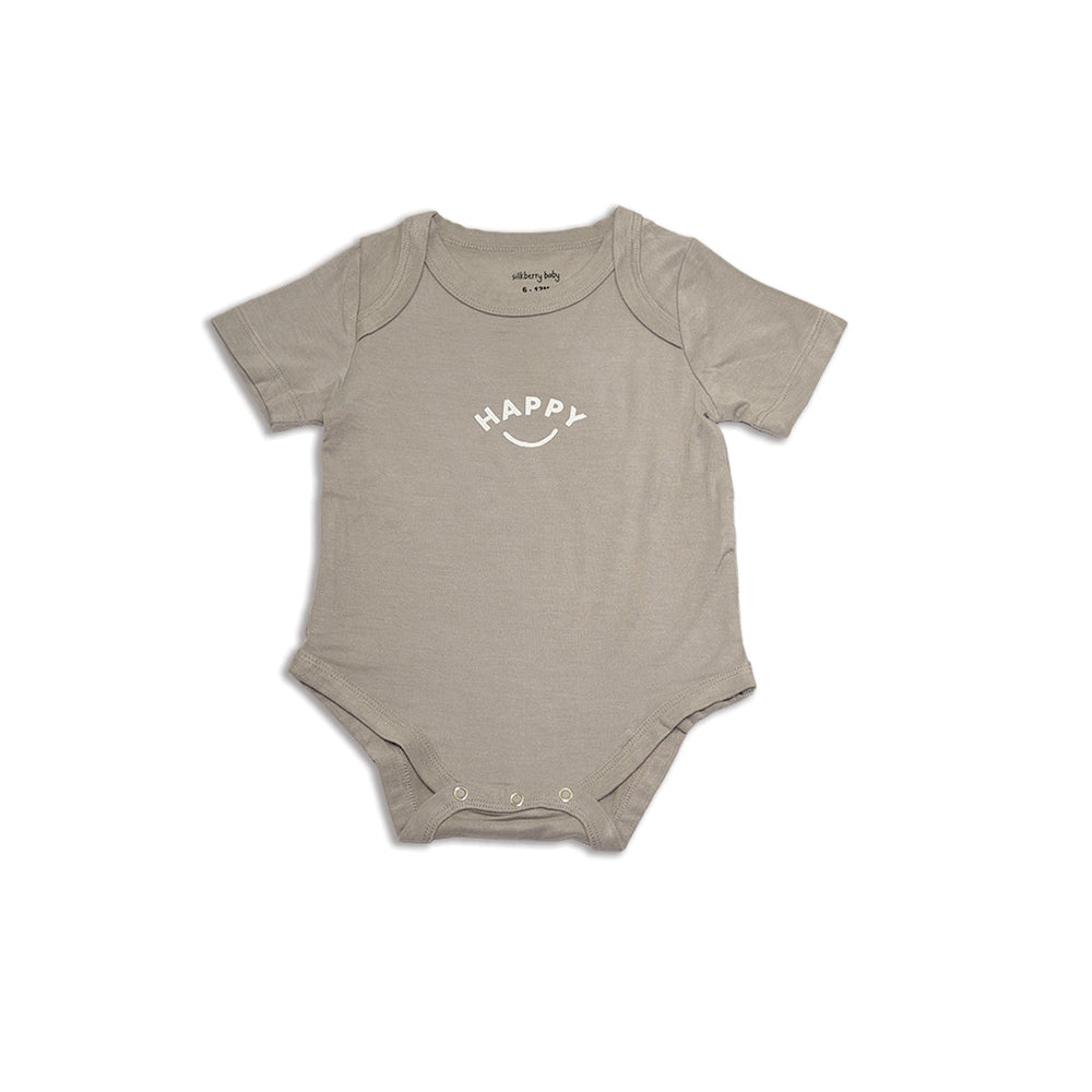 Bamboo Short Sleeve Onesie (Porpoise)