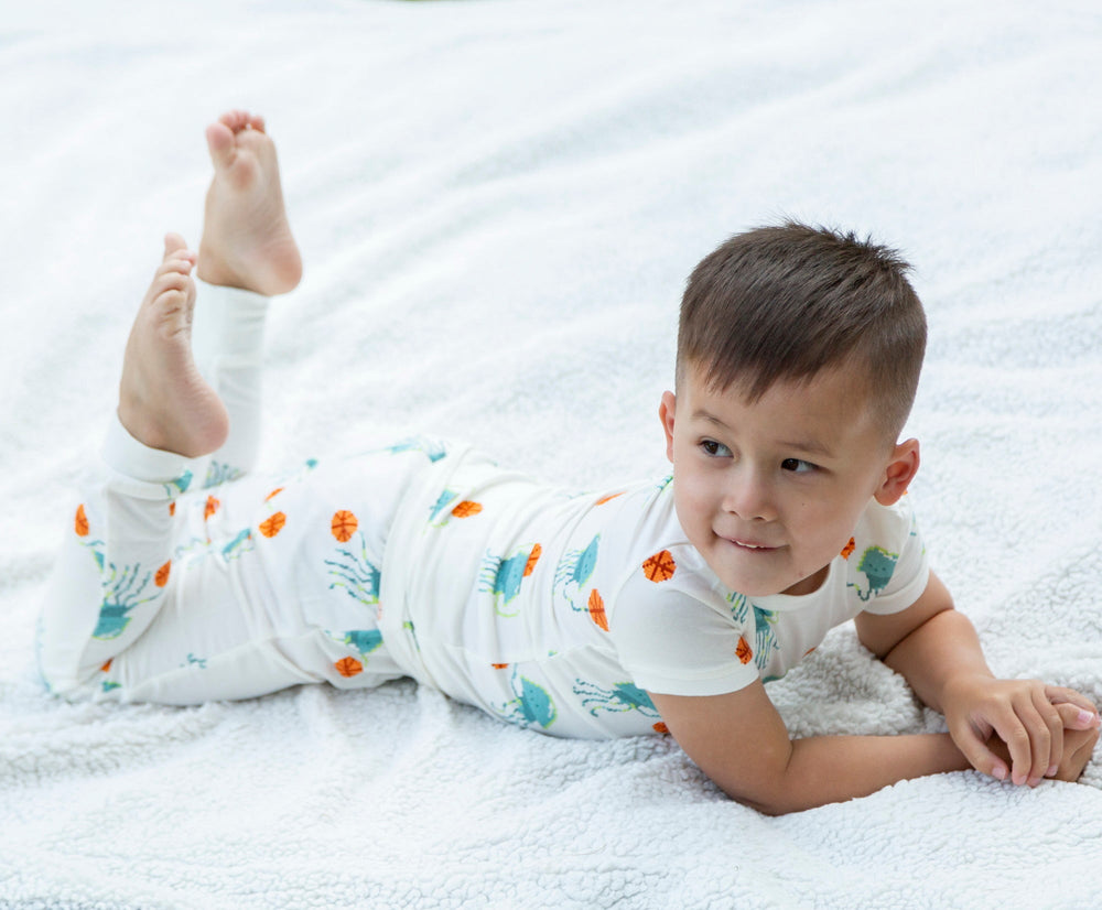 Bamboo Short Sleeve Pajama Set (Pixel Jelly Print)