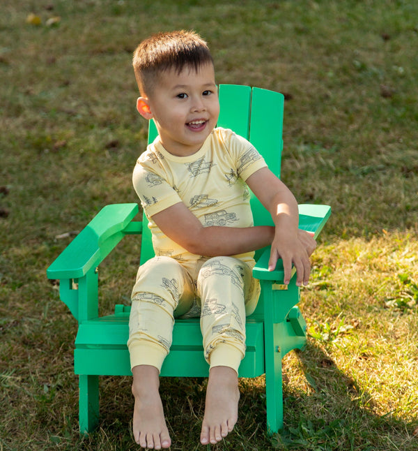 Bamboo Short Sleeve Pajama Set (Off Road Print)