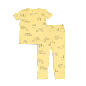 Bamboo Short Sleeve Pajama Set (Off Road Print)