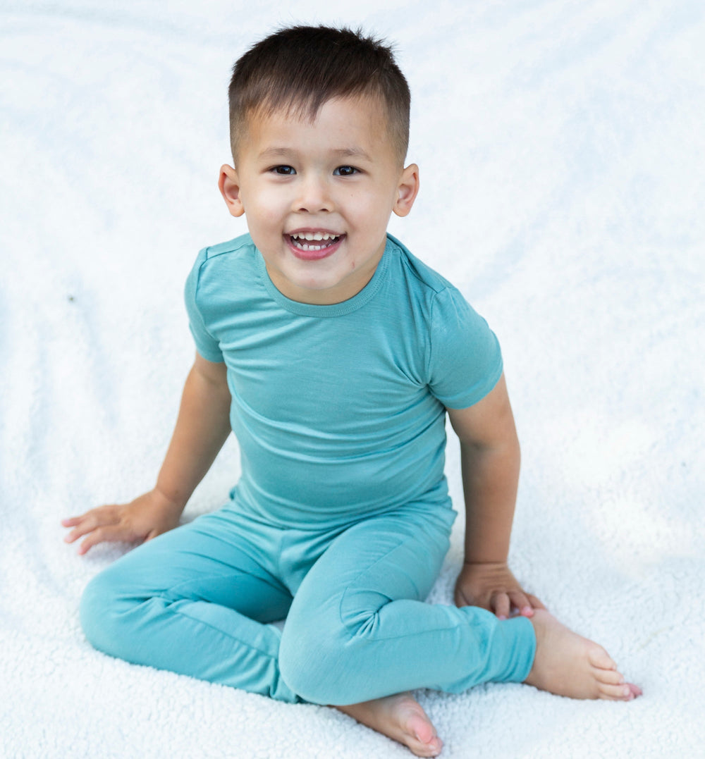 Bamboo Short Sleeve 2 pc Pajama Set (Mineral)