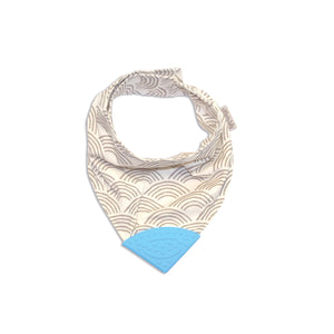 Bamboo Chewable Bib (Wobbly Wave Print)