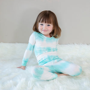 Bamboo Long Sleeve 2 pc Pajama set (Tie Dye Stripe)