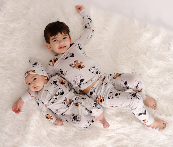 Bamboo Long Sleeve Pajama Set (Cozy Bulldog Print)